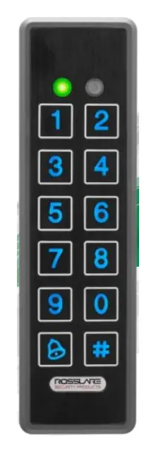 Rosslare AYC-E65B Ultra-Slim Piezo Mullion Backlit PROX & PIN Reader – Convertible Kartlı ve Şifreli Okuyucu