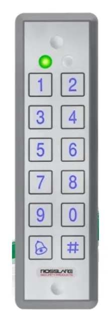 Rosslare AYC-E65B Ultra-Slim Piezo Mullion Backlit PROX & PIN Reader – Convertible Kartlı ve Şifreli Okuyucu — görsel 2