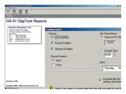 Rosslare GS-01 DigiTool Reports Lite Software for PC Bekçi Tur Yazılımı