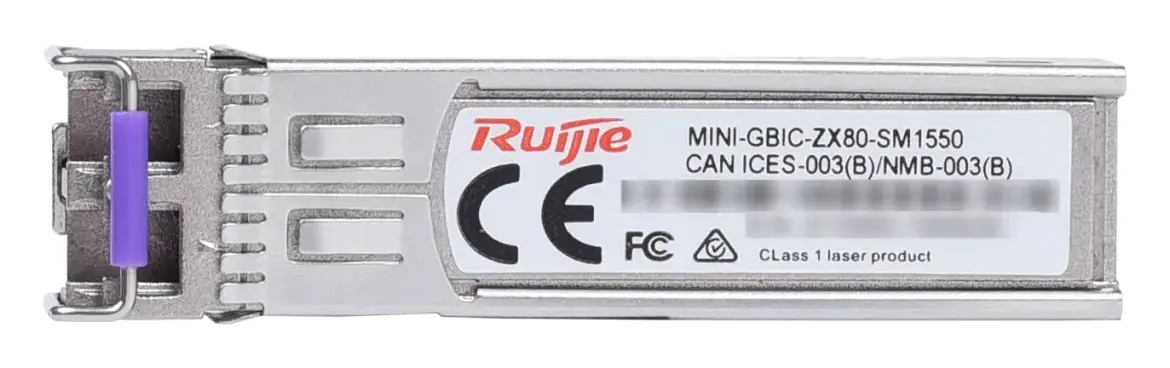Ruijie MINI-GBIC-ZX80-SM1550 1000BASE-SX 1550nm 80km Single Mode SFP Optik Modül