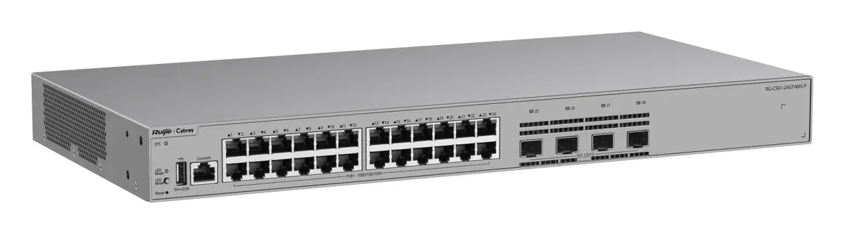 Ruijie RG-CS61-24GT4MS-P 24 Port Gigabit PoE+ 4×2.5G SFP L3 Yönetilebilir Switch — görsel 3