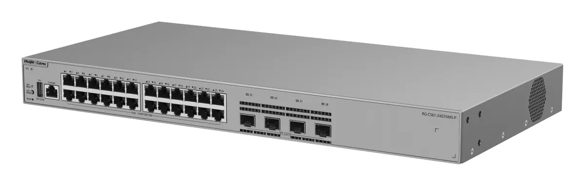 Ruijie RG-CS61-24GT4MS-P 24 Port Gigabit PoE+ 4×2.5G SFP L3 Yönetilebilir Switch — görsel 4