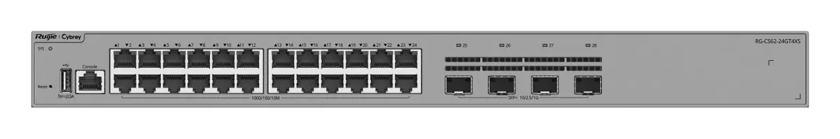 Ruijie RG-CS62-24GT4XS 24 Port Gigabit 4×10G SFP+ L3 Yönetilebilir Switch — görsel 2