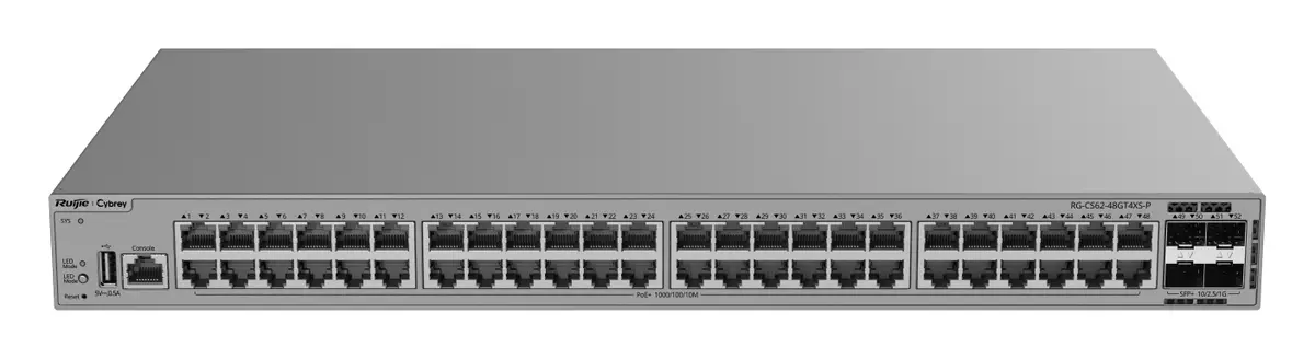 Ruijie RG-CS62-48GT4XS-P 48 Port Gigabit PoE+ 4×10G SFP+ L3 Yönetilebilir Switch