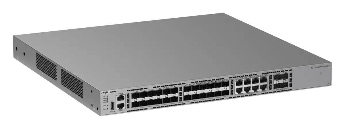 Ruijie RG-CS65-24SFP/8GT4XS-D 24 Port Gigabit SFP 4×10G SFP+ L3 Yönetilebilir Switch — görsel 3