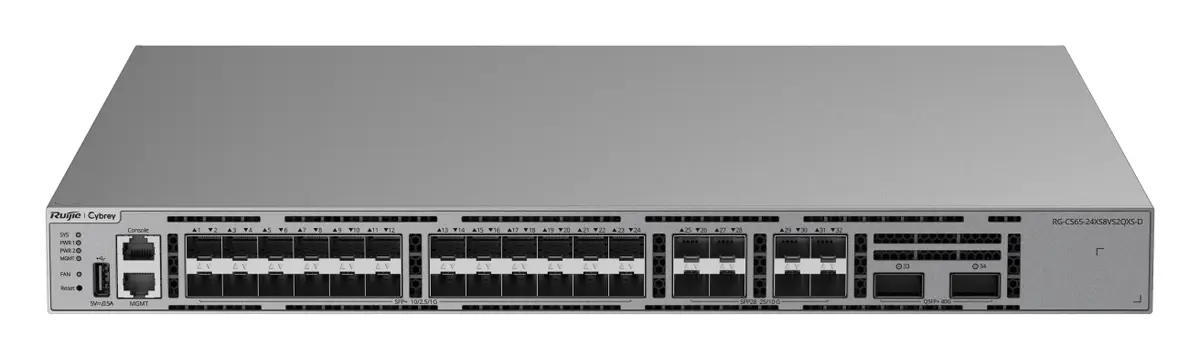 Ruijie RG-CS65-24XS8VS2QXS-D 24 Port 10G SFP+ 8×25G SFP28 2×40G QSFP+ L3 Yönetilebilir Switch