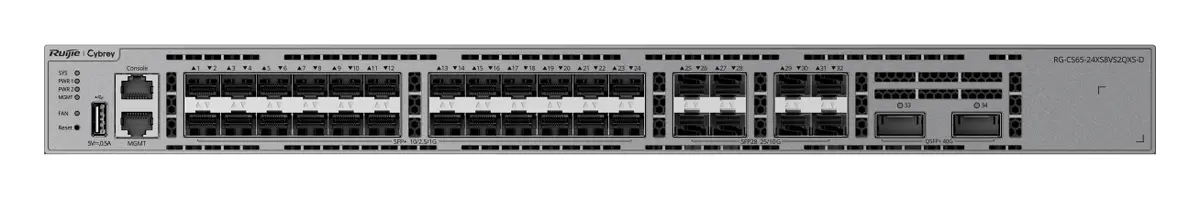 Ruijie RG-CS65-24XS8VS2QXS-D 24 Port 10G SFP+ 8×25G SFP28 2×40G QSFP+ L3 Yönetilebilir Switch — görsel 5
