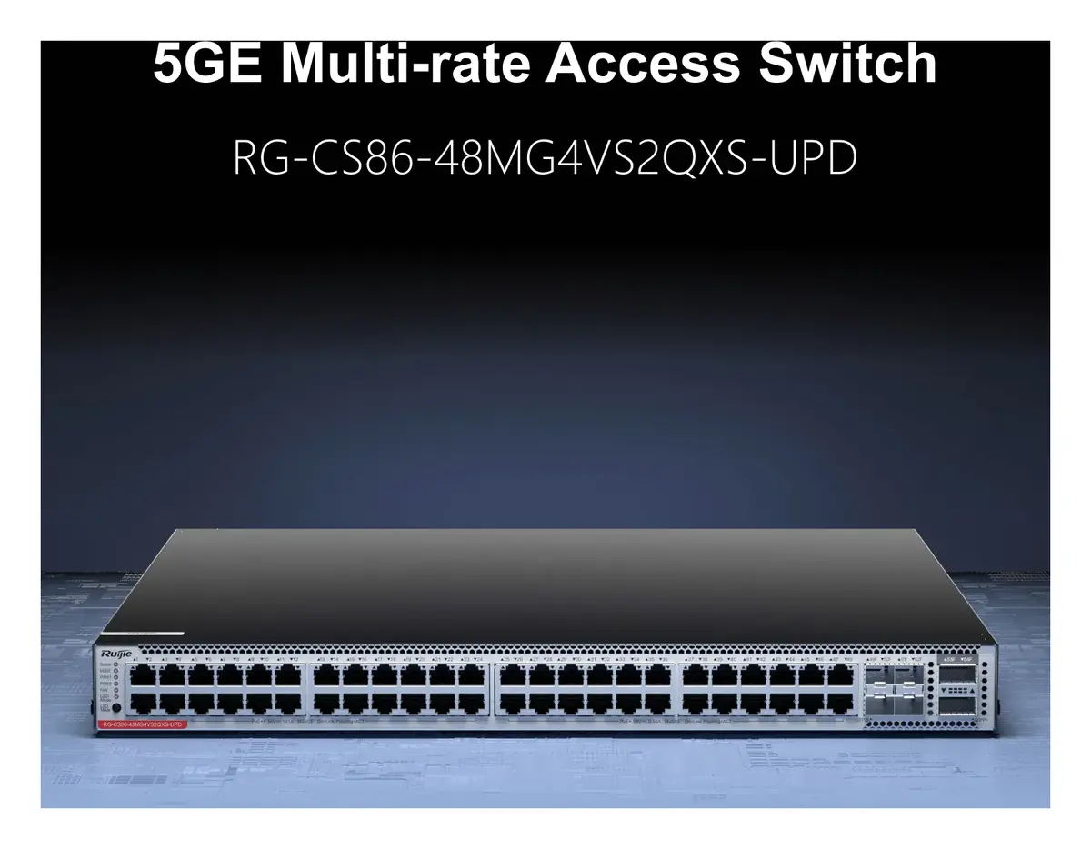 Ruijie RG-CS86-48MG4VS2QXS-UPD 48 Port 5G Multi-Gigabit PoE++ 4×25G SFP28 2×40G QSFP+ Yönetilebilir Switch — görsel 2