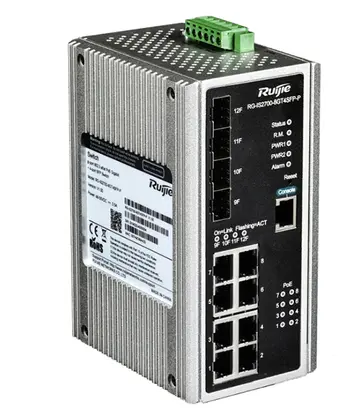Ruijie RG-IS2700-8GT4SFP-P 8 Port Endüstriyel PoE Switch
