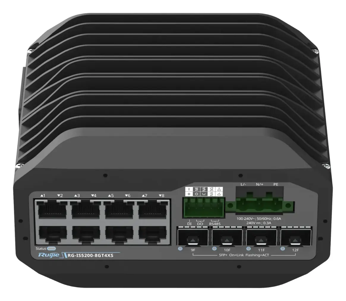 Ruijie RG-IS5200-8GT4XS 8 Port Gigabit 4×10G SFP+ Endüstriyel Switch