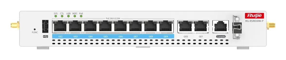 Ruijie RG-RSR830W-P 10 Port Gigabit PoE Wi-Fi 6 Mobil Router — görsel 2