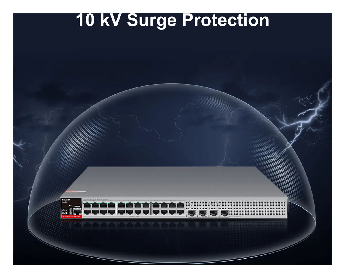 Ruijie RG-S2915-24GT4MS-P-L 24 Port Gigabit PoE+ 4×2.5G SFP L2+ Yönetilebilir Switch — görsel 3