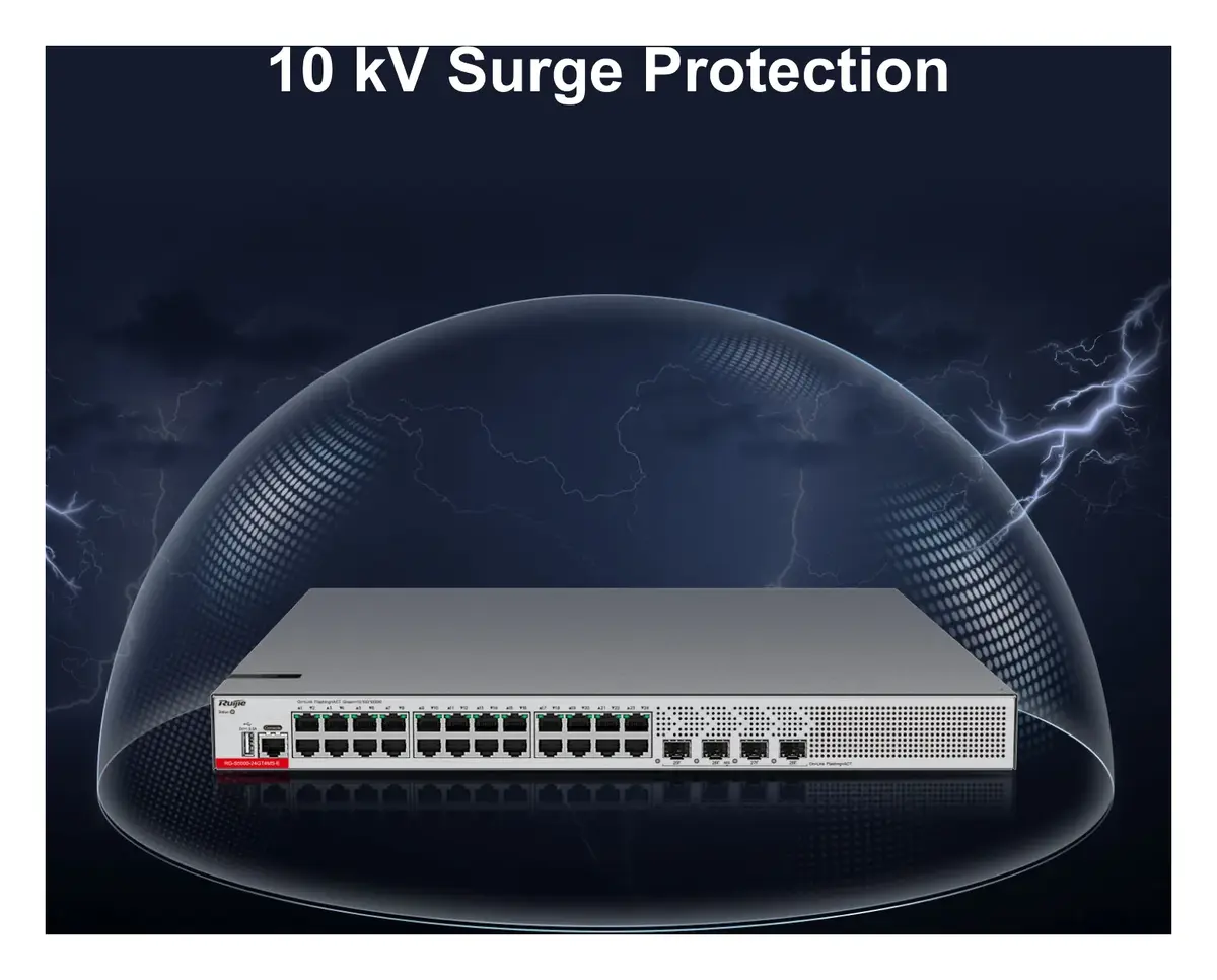 Ruijie RG-S5000-24GT4MS-E 24 Port Gigabit 4×2.5G SFP L2+ Yönetilebilir Switch — görsel 3