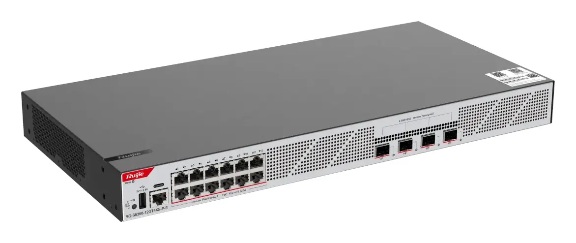 Ruijie RG-S5350-12GT4XS-P-E 12 Port Gigabit PoE+ 4×10G SFP+ L3 Yönetilebilir Switch — görsel 2