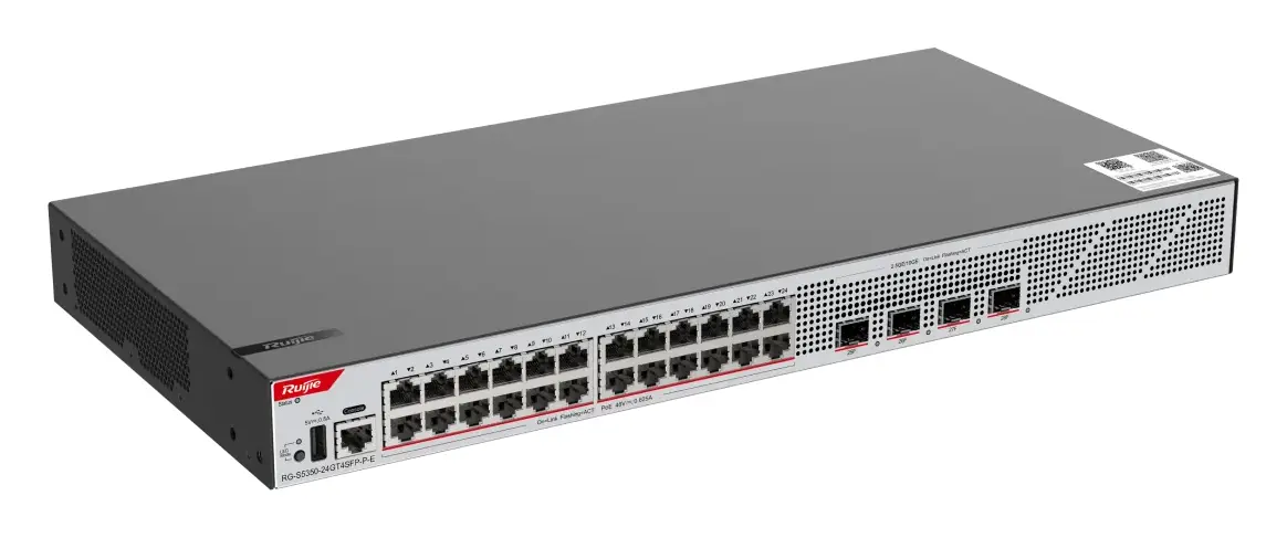 Ruijie RG-S5350-24GT4SFP-P-E 24 Port Gigabit PoE+ 4×SFP L3 Yönetilebilir Switch — görsel 2