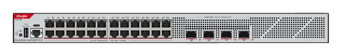 Ruijie RG-S5350-24GT4SFP-P-E 24 Port Gigabit PoE+ 4×SFP L3 Yönetilebilir Switch — görsel 3