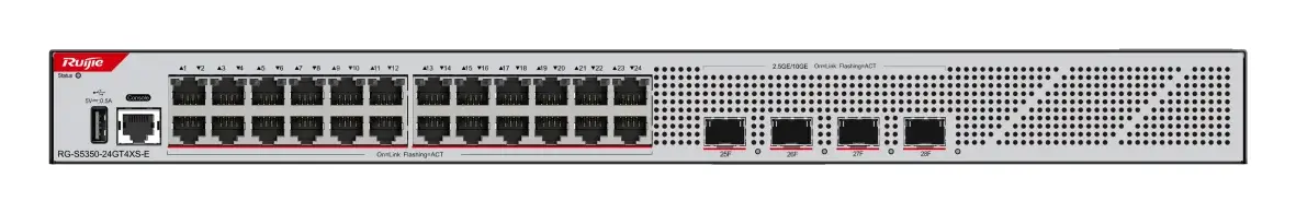 Ruijie RG-S5350-24GT4XS-E 24 Port Gigabit 4×10G SFP+ L3 Yönetilebilir Switch — görsel 3