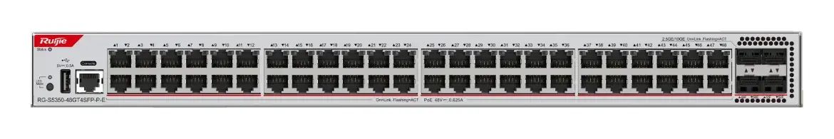 Ruijie RG-S5350-48GT4SFP-P-E 48 Port Gigabit PoE+ 4×SFP L3 Yönetilebilir Switch — görsel 3