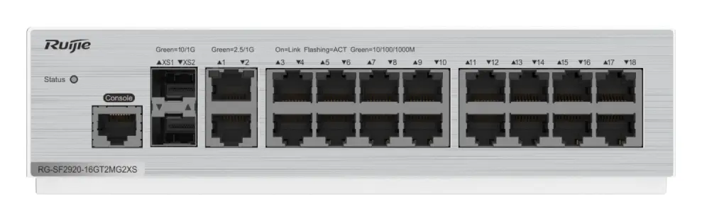 Ruijie RG-SF2920-16GT2MG2XS 16 Port Gigabit 2×2.5G 2×10G SFP+ Yönetilebilir Switch — görsel 5
