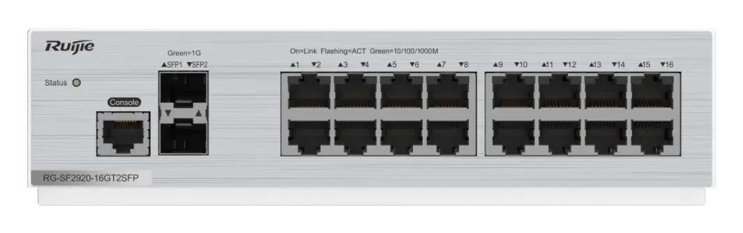 Ruijie RG-SF2920-16GT2SFP 16 Port Gigabit 2×SFP Yönetilebilir Switch — görsel 5