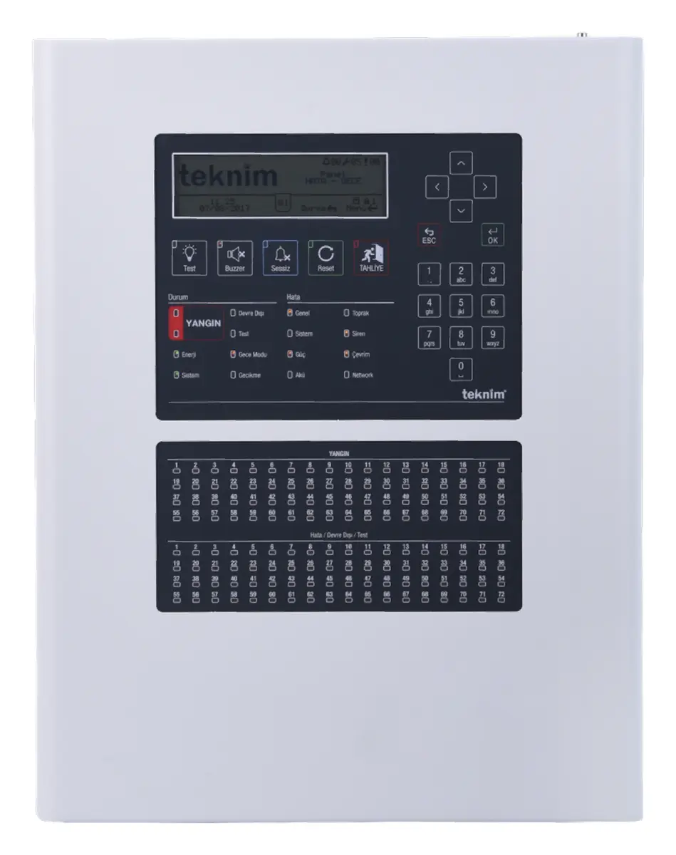 Teknim TFP-2111 1 Loop Bölge Göstergeli Akıllı Adresli Yangın Alarm Paneli