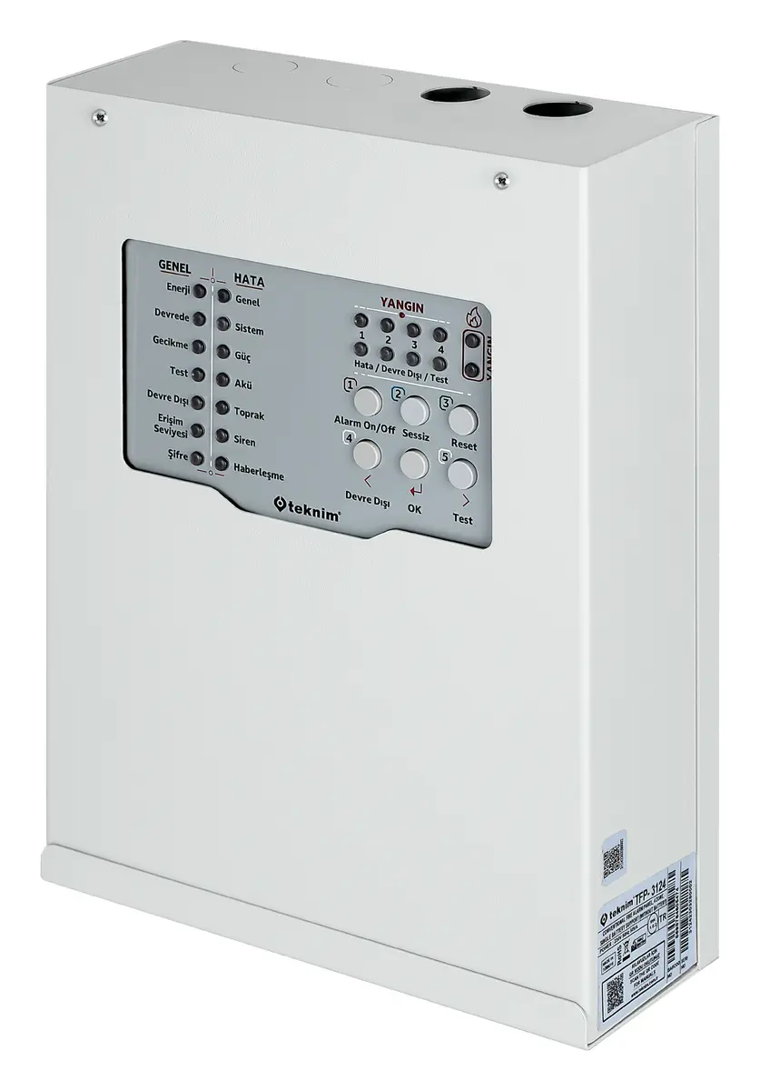 Teknim TFP-3124 4 Bölgeli Konvansiyonel Yangın Alarm Paneli