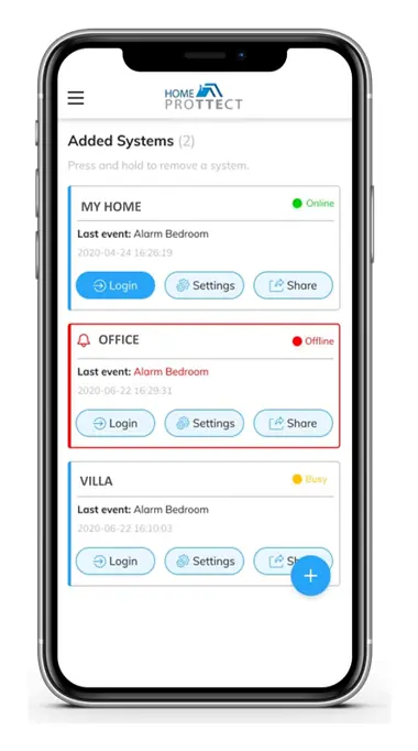 Teletek Home ProTTEct Mobil Uygulama — görsel 4