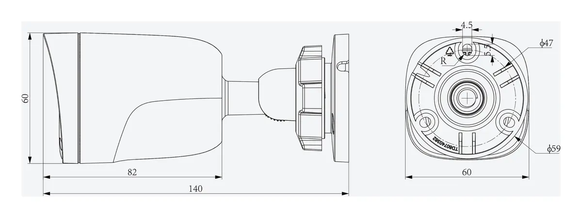 Tiandy TC-C321N 1CNC-4 2MP 4mm IR IP Bullet Kamera — görsel 4