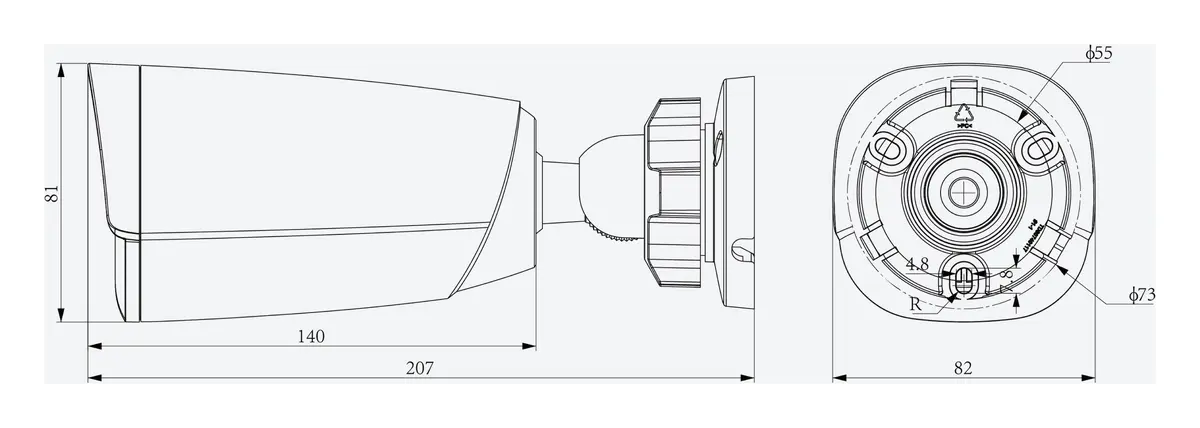 Tiandy TC-C32GN Spec:I5/E/Y/C/SD/V4.1 2MP 4mm IR IP Bullet Kamera — görsel 4