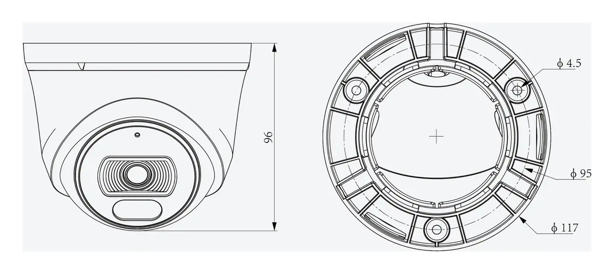 Tiandy TC-C32XN 2ENA-28 2MP 2.8mm Akıllı Çift Işık IP Turret Kamera — görsel 4