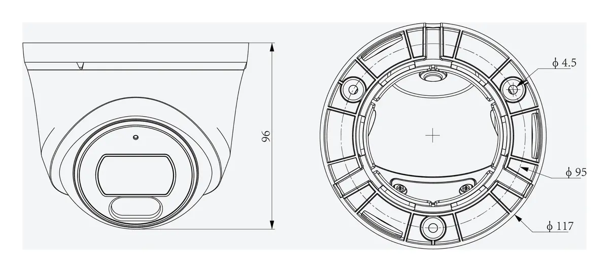 Tiandy TC-C32XS 2ETA-28 2MP 2.8mm Akıllı Çift Işık IP Turret Kamera — görsel 4
