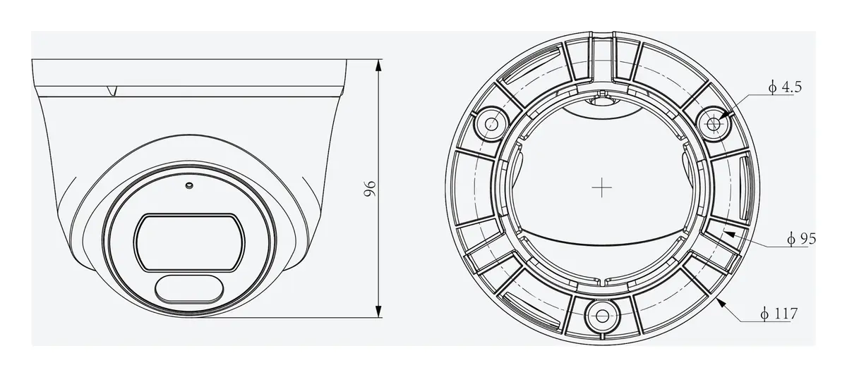 Tiandy TC-C32XV 2FNA-28 2MP 2.8mm IP Turret Kamera — görsel 4