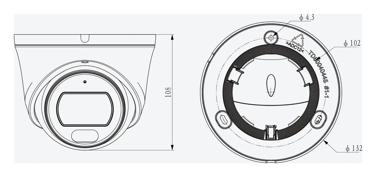 Tiandy TC-C34SV 3MRB-28 4MP 2.8mm IP Turret Kamera — görsel 4