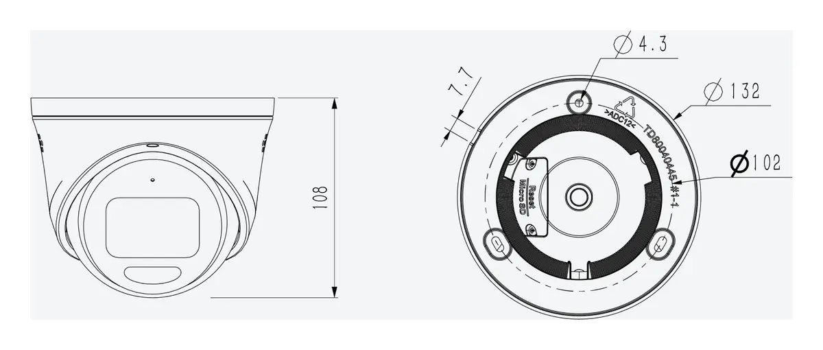 Tiandy TC-C35SS 4LHB-27135 5MP 2.7-13.5mm Motorize Akıllı Çift Işık IP Turret Kamera — görsel 4