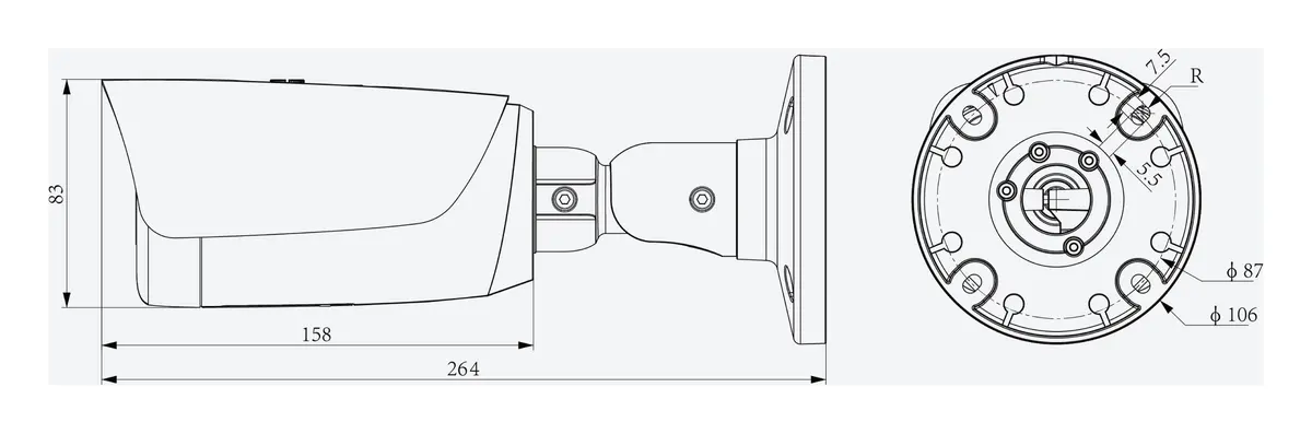 Tiandy TC-C35TS Spec:I8/A/E/Y/M/H/2.7-13.5mm/V4.1 5MP 2.7-13.5mm Motorize IR IP Bullet Kamera — görsel 4