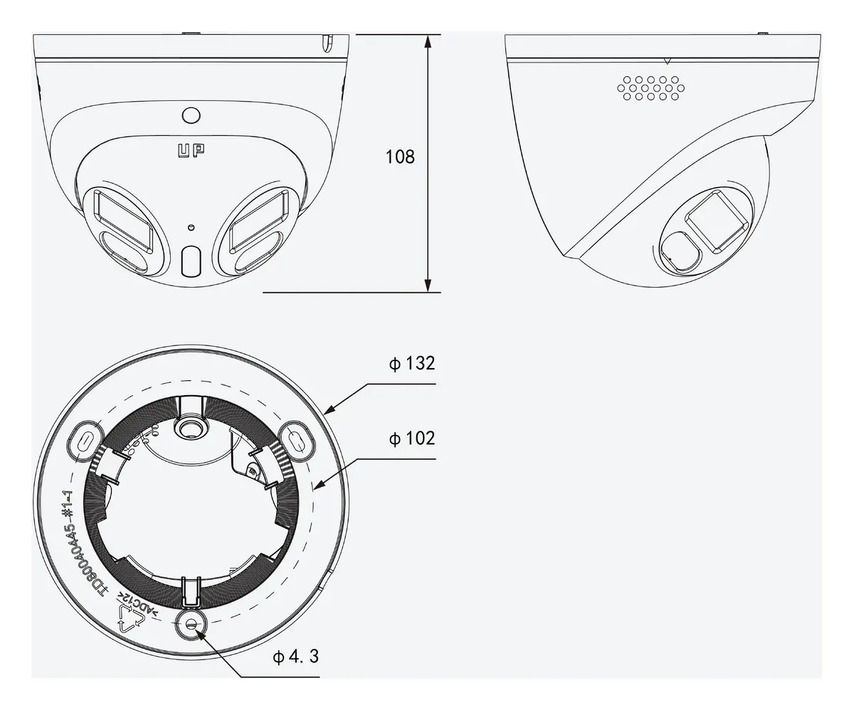 Tiandy TC-C386V 4LHA-28 8MP 2.8mm Akıllı Çift Işık IP Turret Kamera — görsel 4