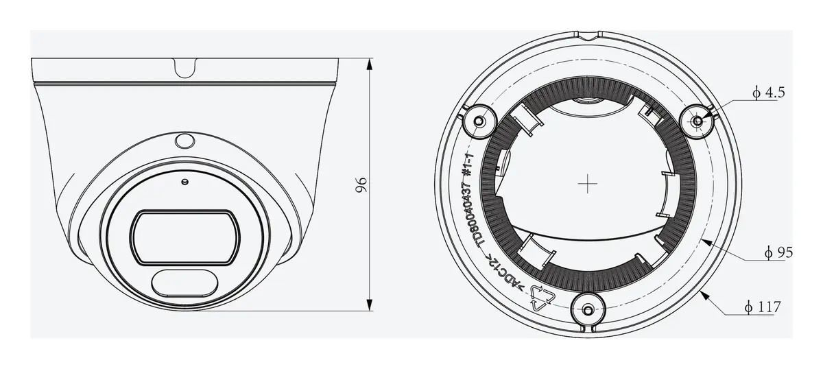 Tiandy TC-C38XN 2LTA-28 8MP 2.8mm Akıllı Çift Işık IP Turret Kamera — görsel 4