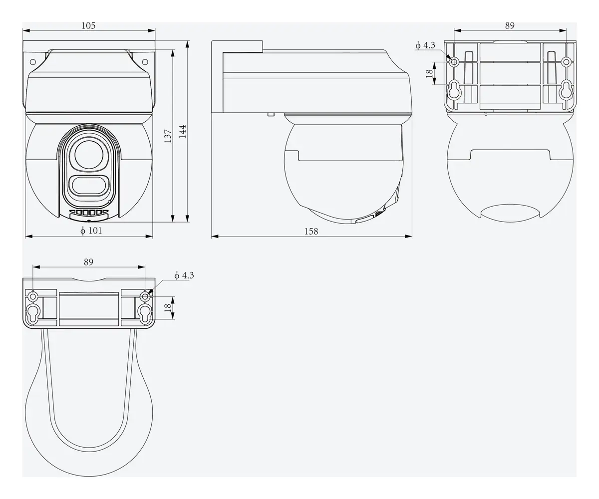Tiandy TC-H333K 8DA-4 3MP 4mm Akıllı Çift Işık Solar/Pilli 4G PT Kamera — görsel 4