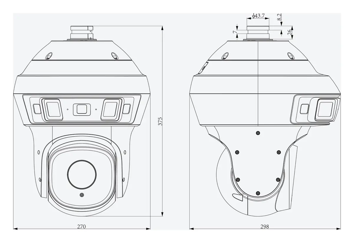 Tiandy TC-H366V Spec:4MP/25X/IW/E/A 4MP 25x Zoom Akıllı Çift Işık IP PTZ Kamera — görsel 4