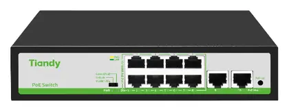 Tiandy TC-P3S010 Spec:F/0820/AT/90/V2.0 8 Port PoE Switch