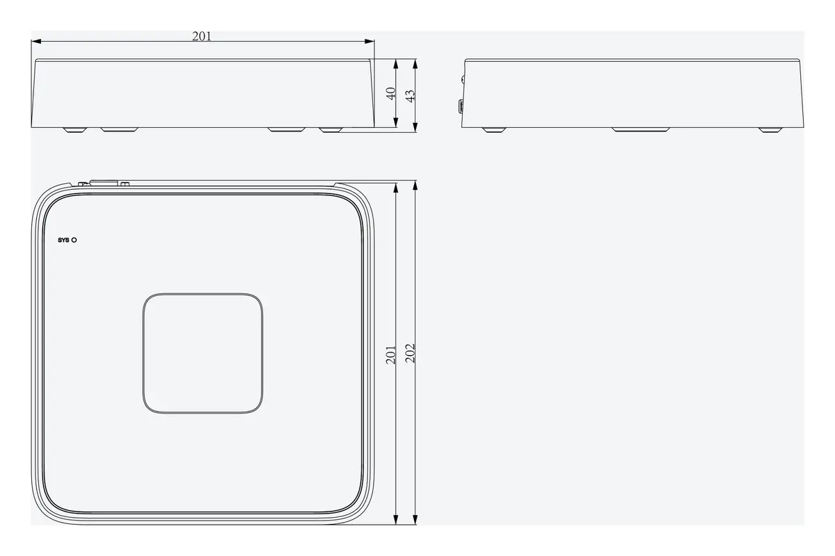 Tiandy TC-R3105 Spec:I/B/L/Eu/V1.1 5 Kanal 1 HDD NVR Kayıt Cihazı — görsel 4