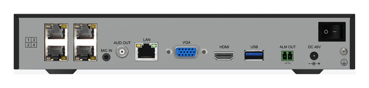 Tiandy TC-R3105 Spec:I/B/P/V3.0 5 Kanal 1 HDD PoE NVR Kayıt Cihazı — görsel 3