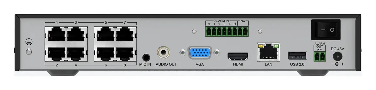 Tiandy TC-R3110 48HA 10 Kanal 1 HDD PoE AI NVR Kayıt Cihazı — görsel 3