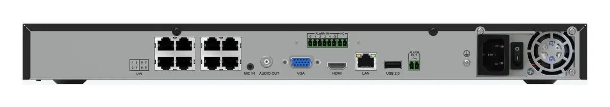Tiandy TC-R3210 48HA 10 Kanal 2 HDD PoE AI NVR Kayıt Cihazı — görsel 3