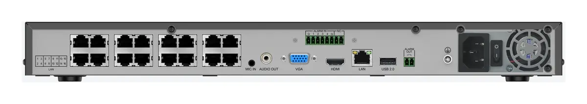 Tiandy TC-R3220 216HC 20 Kanal 2 HDD PoE NVR Kayıt Cihazı — görsel 3