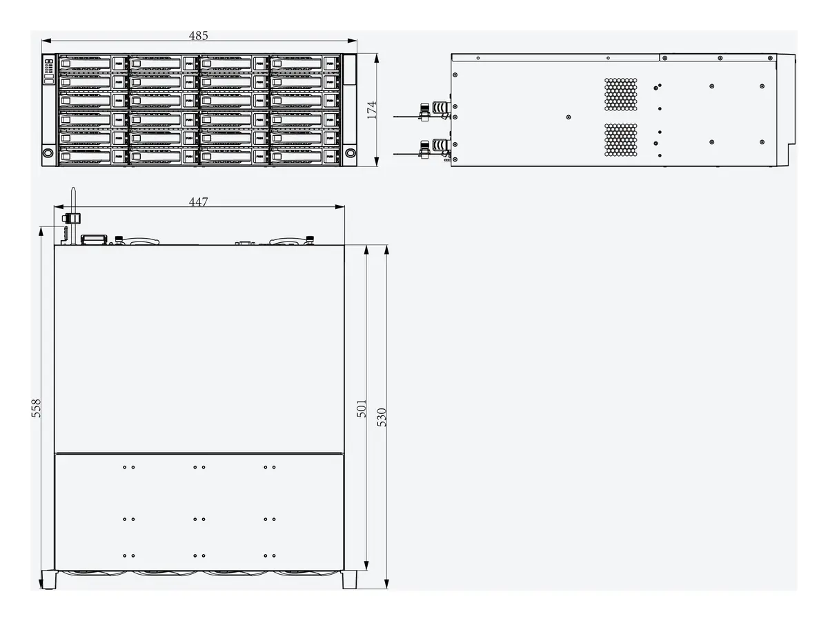 Tiandy TC-R324160 Spec:E/B/R/N/V4.1 160 Kanal 24 HDD NVR Kayıt Cihazı — görsel 4