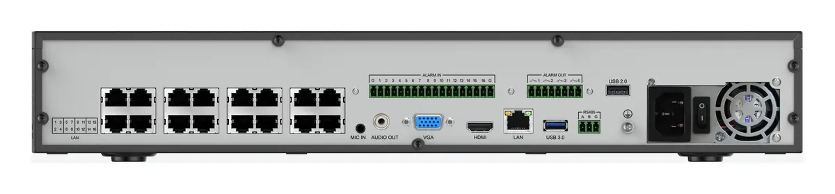 Tiandy TC-R3440 416HB 40 Kanal 4 HDD PoE AI NVR Kayıt Cihazı — görsel 3