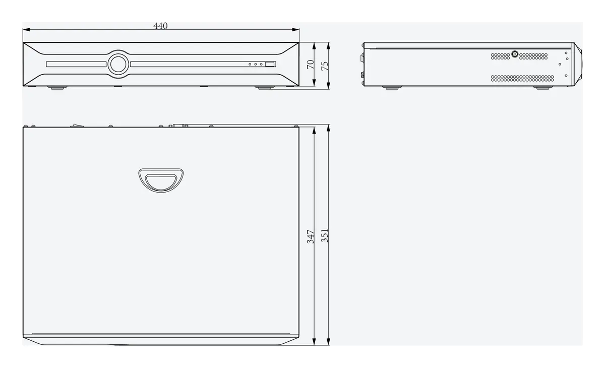 Tiandy TC-R3440 Spec:I/B/P16/H/V4.2 40 Kanal 4 HDD PoE NVR Kayıt Cihazı — görsel 4