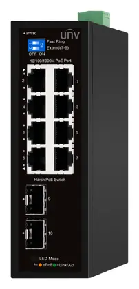 Uniview HS2000-8GT2GP-POE-IN Yönetilemez PoE Switch