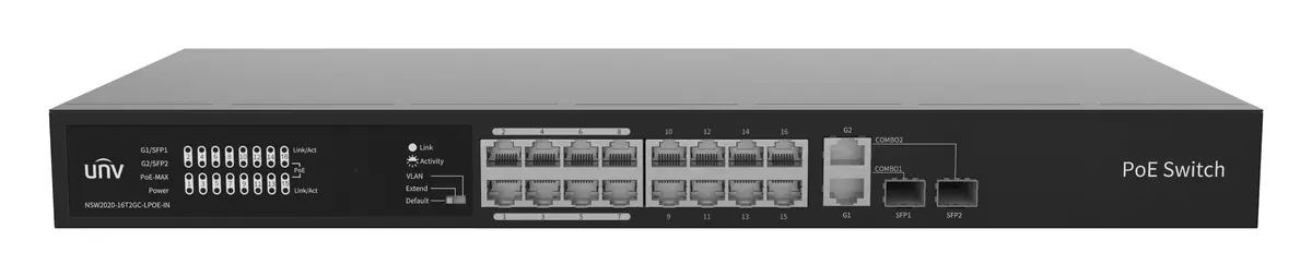 Uniview NSW2020-16T2GC-LPOE-IN Yönetilemez PoE Switch — görsel 2